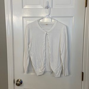 White cardigan from J Crew